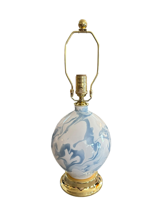 Maypearl Lamp in Sky & White Geode
