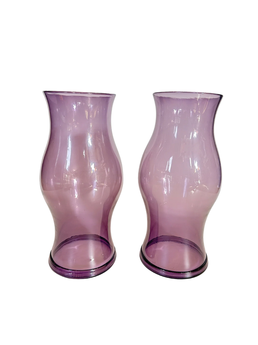 Pair of 19th Century Amethyst Hurricanes