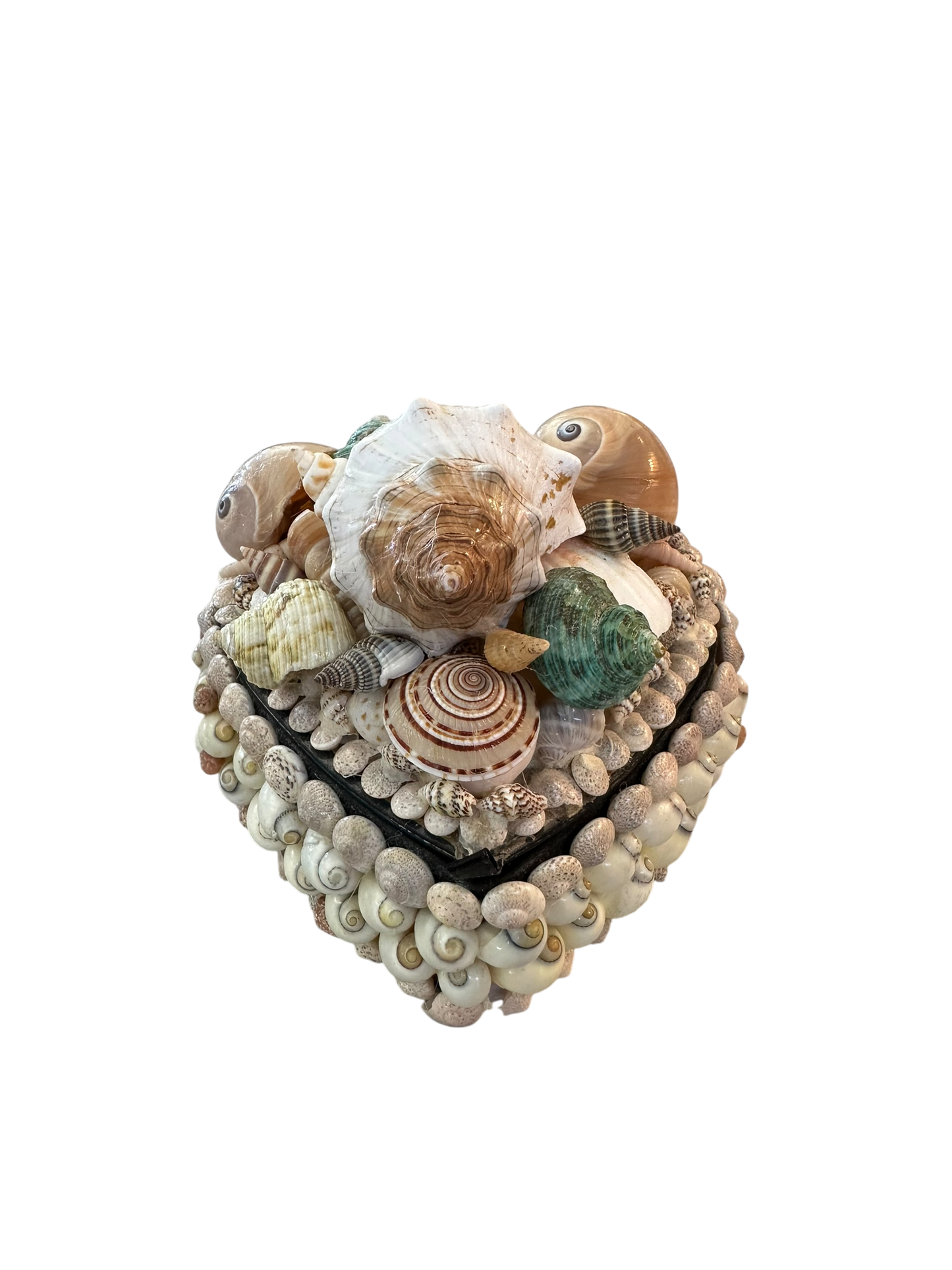 Jenn Leverett Art - Heart Shell Encrusted Box