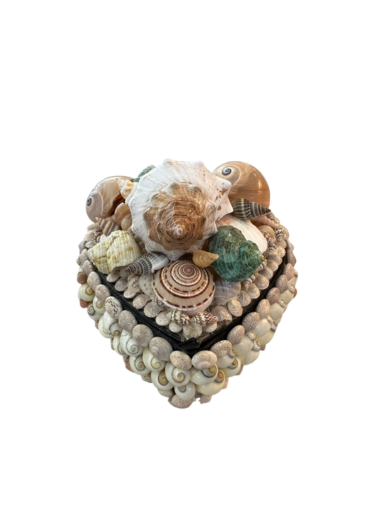 Jenn Leverett Art - Heart Shell Encrusted Box