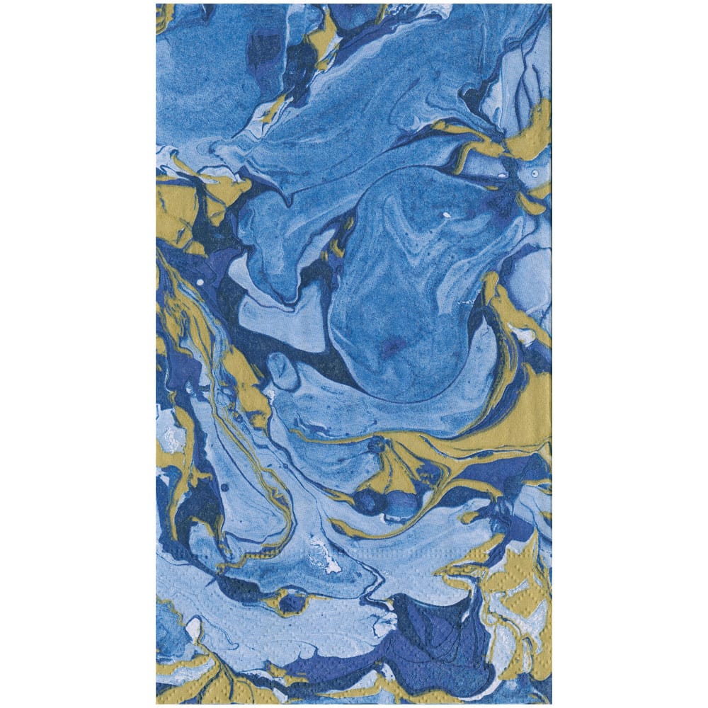 Marbled Blue Guest Towel - 15