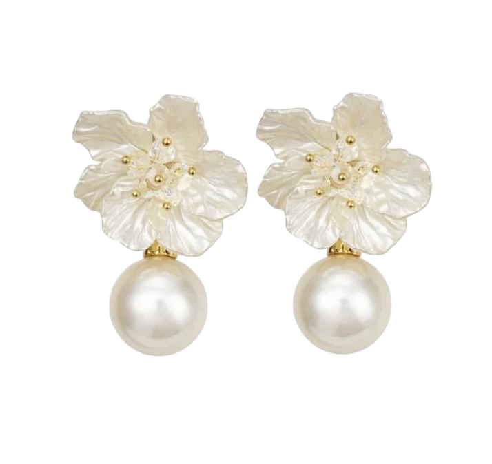 Floral Pearl Earrings