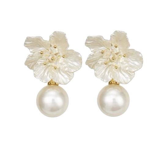 Floral Pearl Earrings