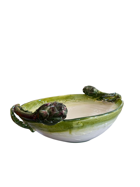 Garden Oval Bowl w/ Artichokes