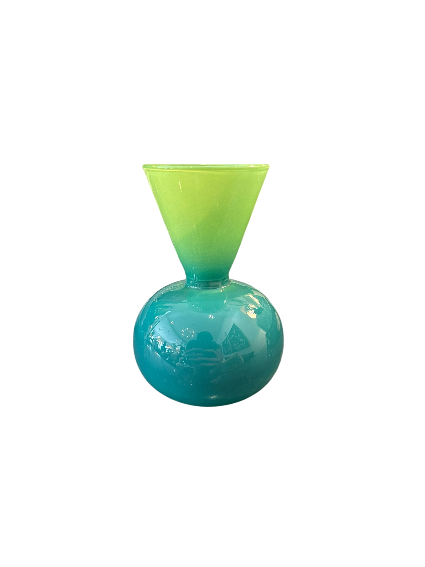 Hand Blown Aqua/Verde Vase