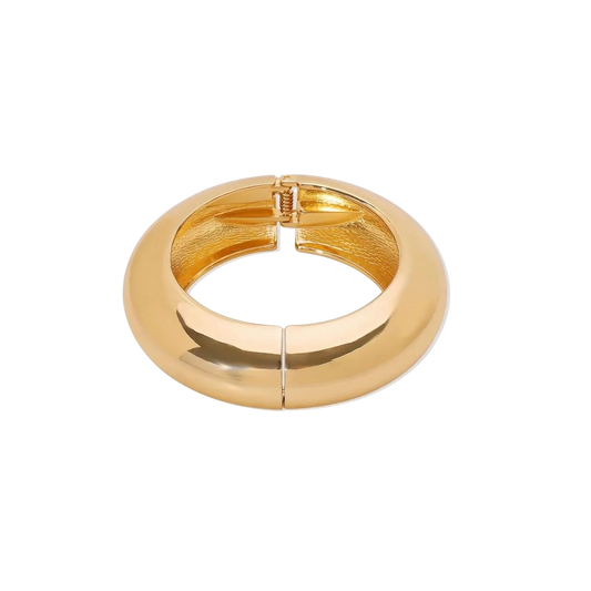 Round Gold Bangle - Large