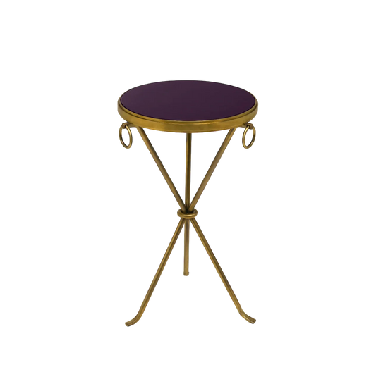 Lacquer Drinks Table - Aubergine