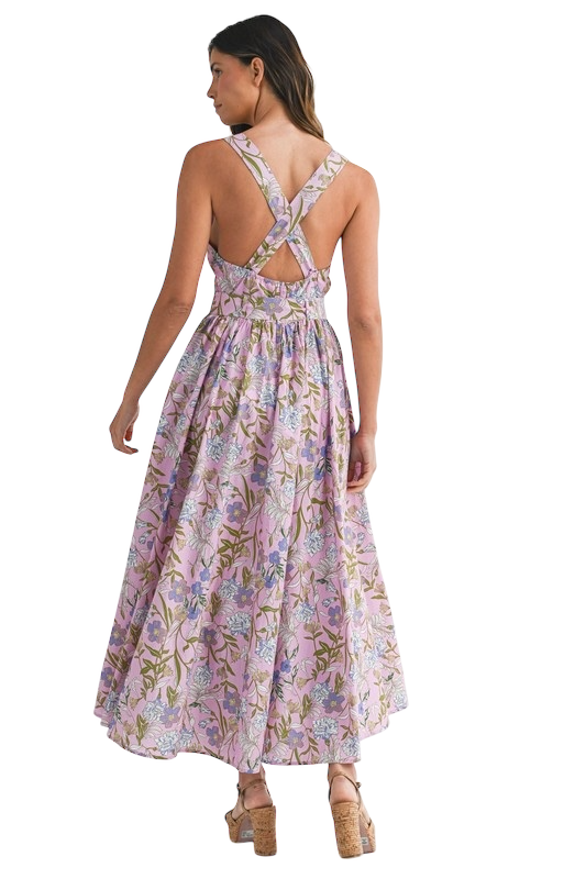 Lavender Floral Midi