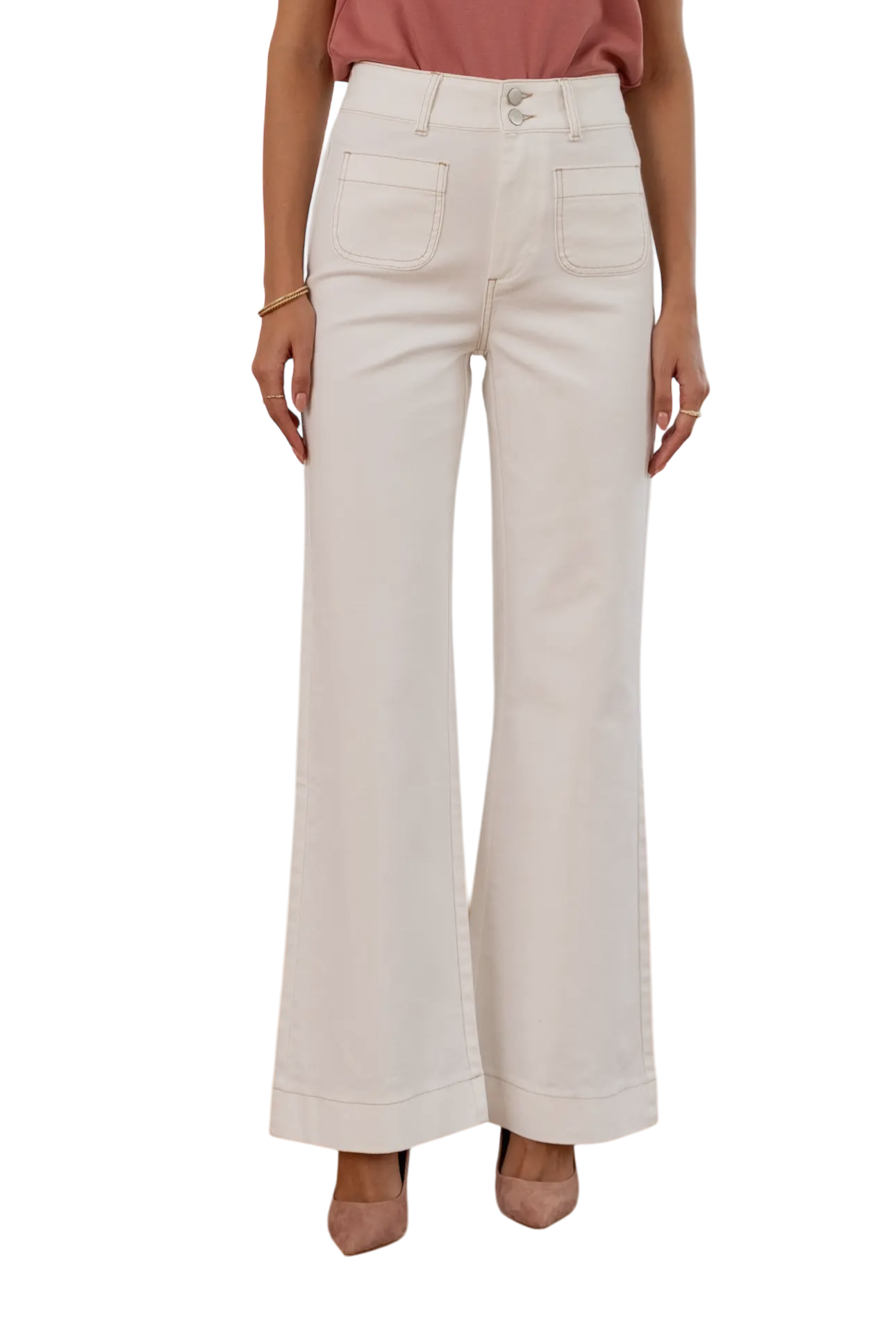 Elena Flair Jeans - White