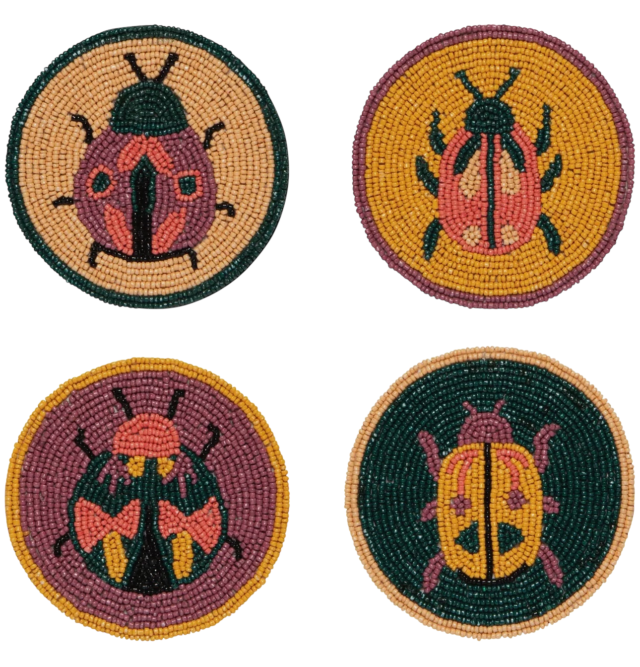 Amulet Beaded Coasters Set of 4