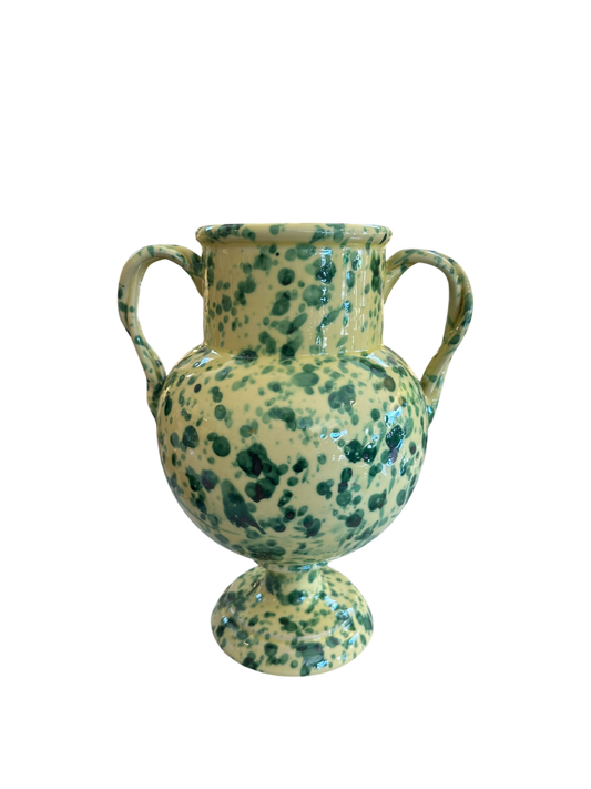 Large Verona Vase - Green Splatter