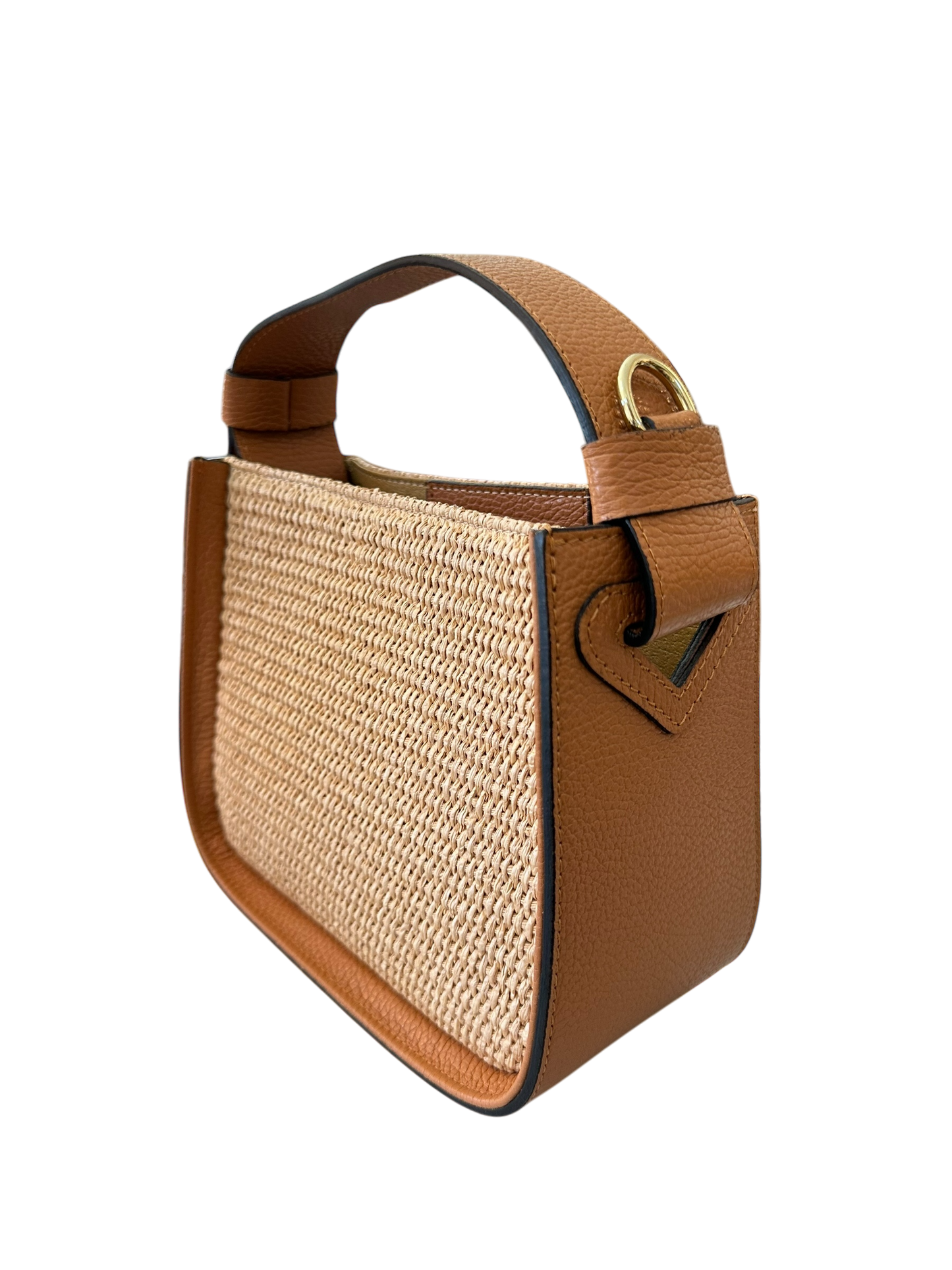 Raffia and Leather Handbag