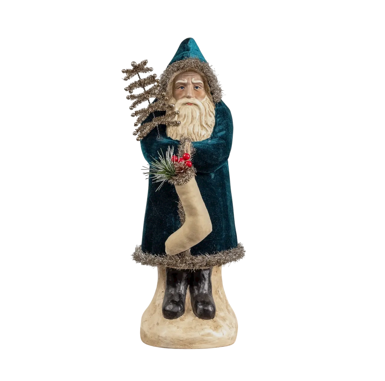 16.5" Deep Ocean Velvet Belsnickle