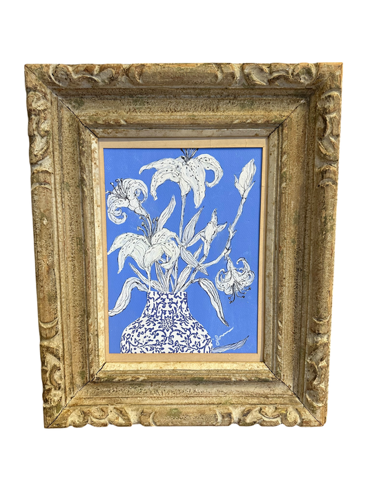 Jenn Leverett Art - Decoupage Urn/Day Lillies
