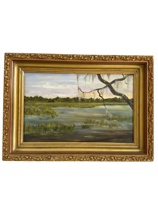 Jenn Leverett Art - Framed Live Oak/Marsh Scene