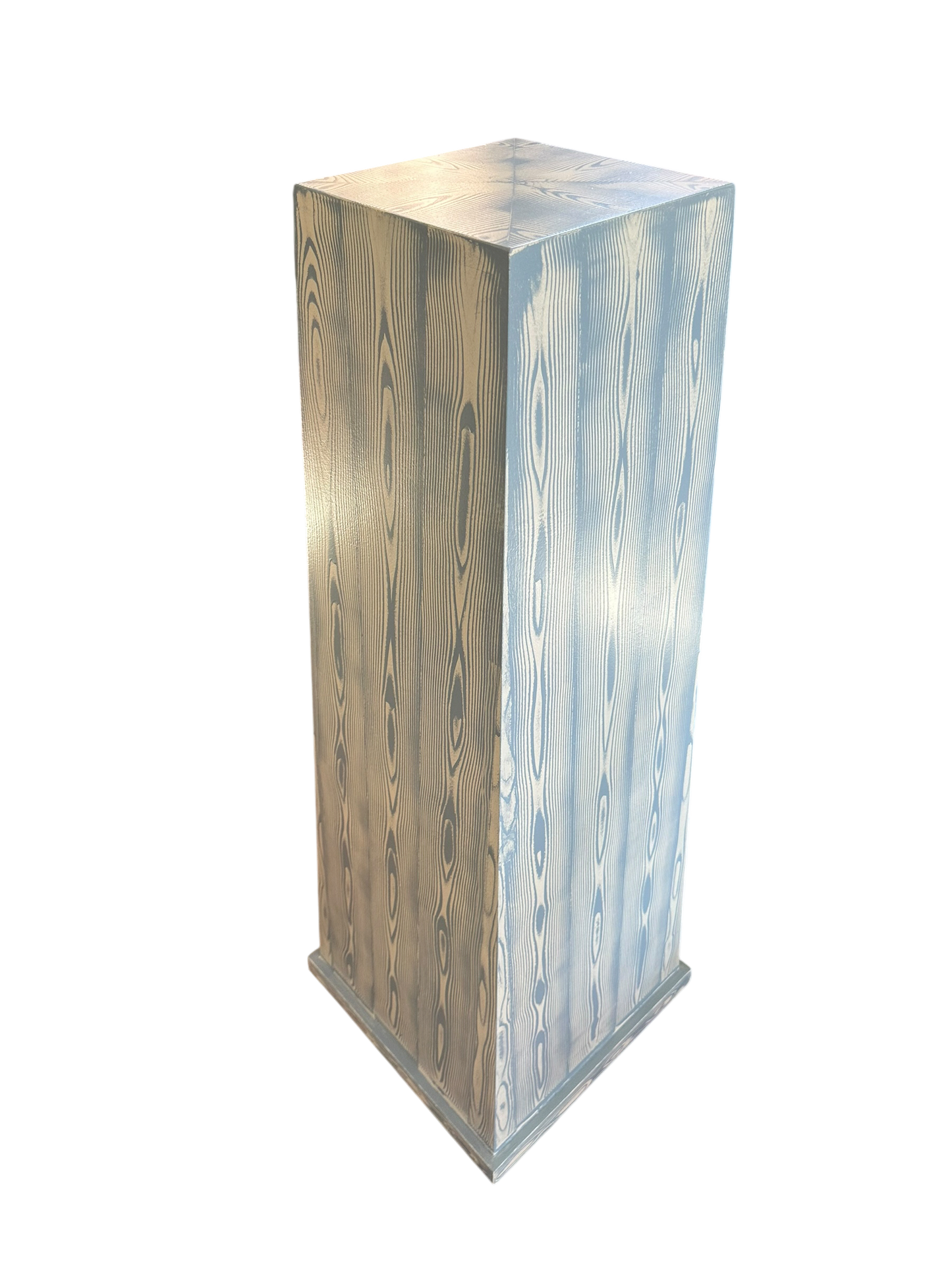 Bespoke Hand-Painted Pedestal in Wedgwood Faux Bois