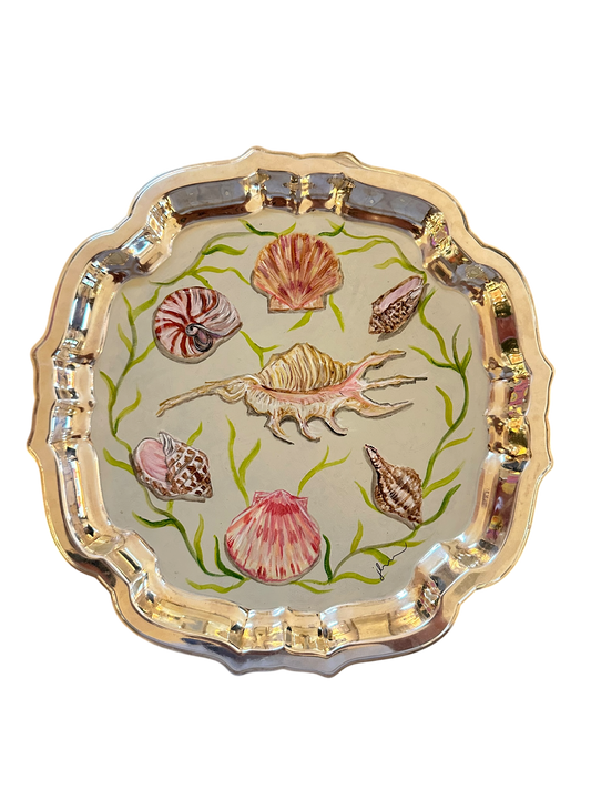 Jenn Leverett Art - Sea Life on Silver