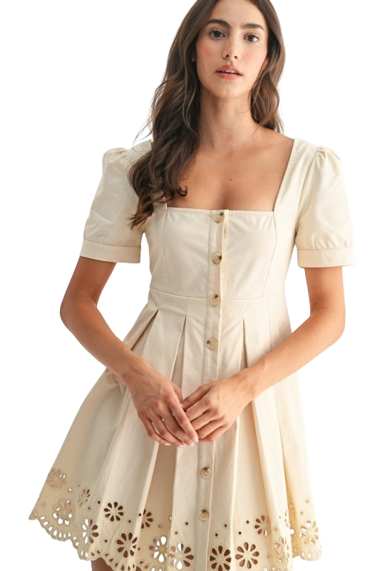 A-Line Scalloped Hem Mini