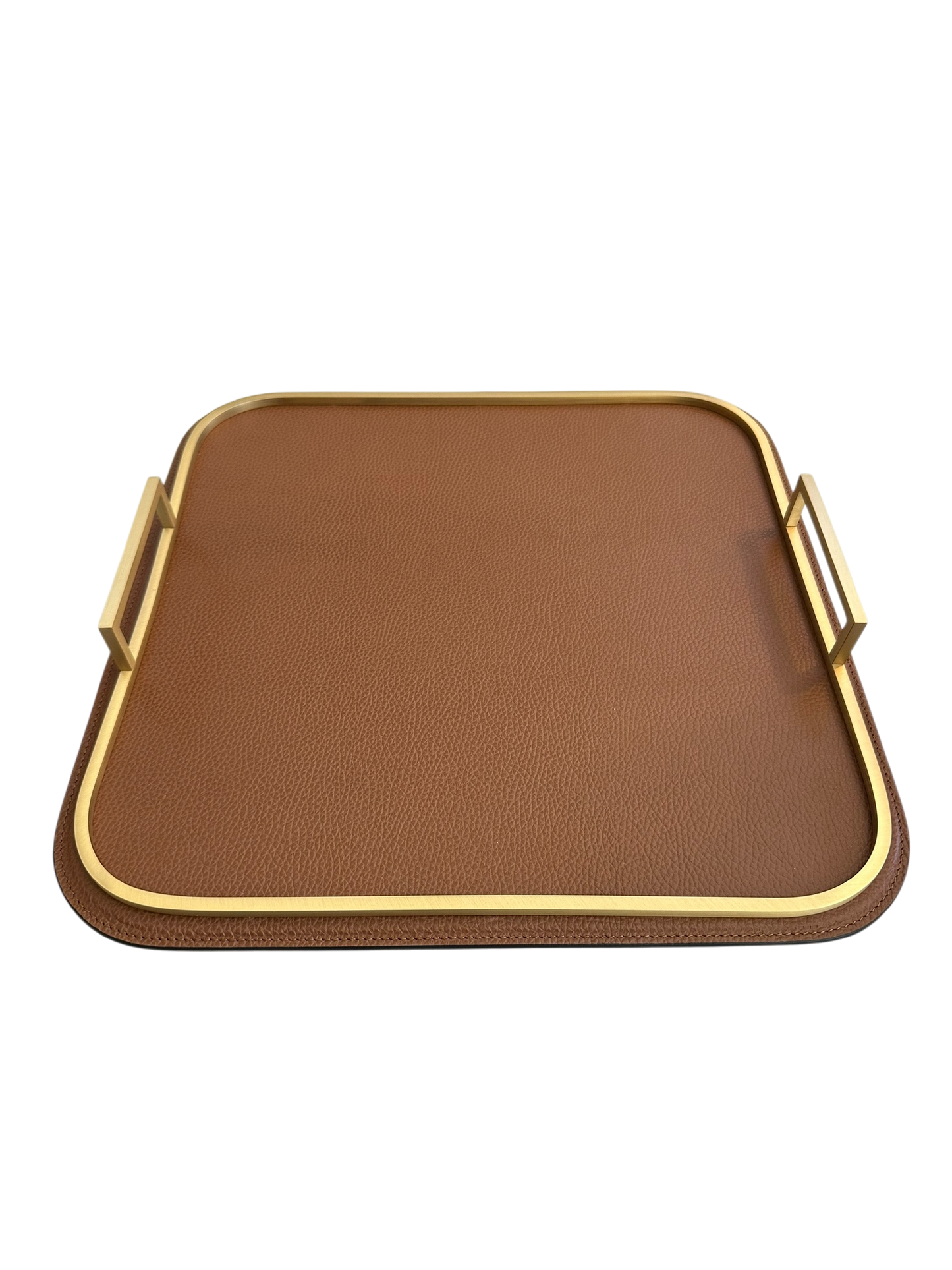 Small Square Bellini Tray / Brass Handles