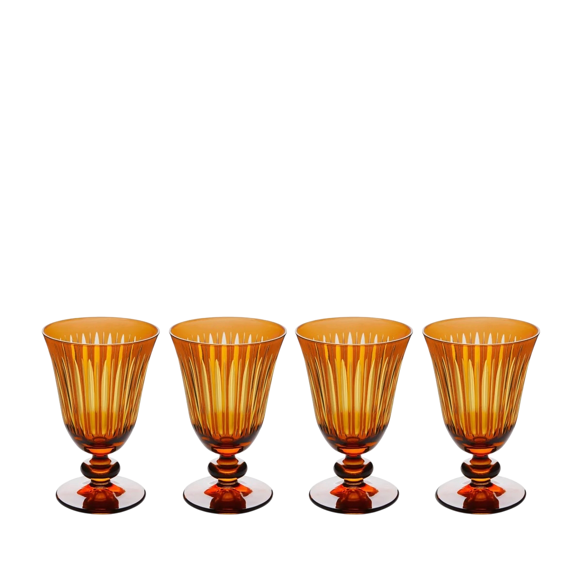 Prism Wine Glasses - Amber (Set of 4)