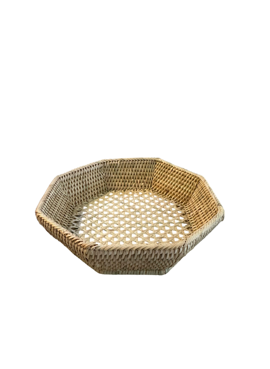 Octagon Mini Rattan Tray Dish
