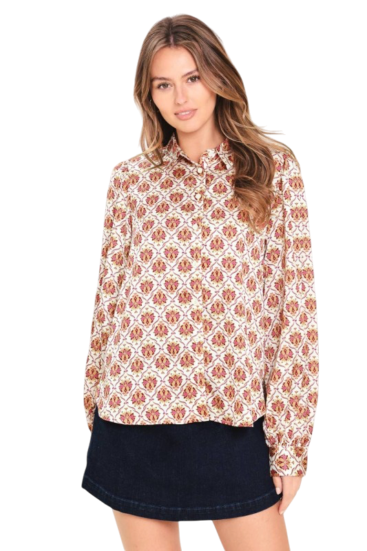 Burgundy Geometric Top
