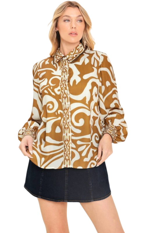 Abstract Top & Skort Set