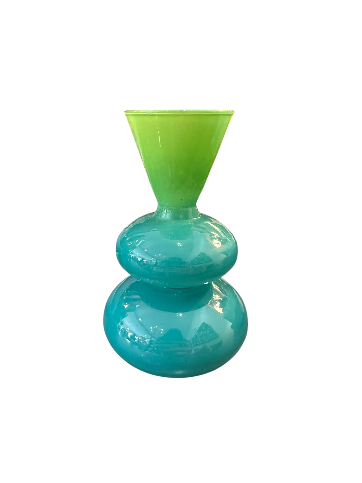 Hand Blown Aqua/Verde Vase