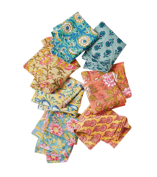 Hand Block Printed Bandana - Assorted Prints