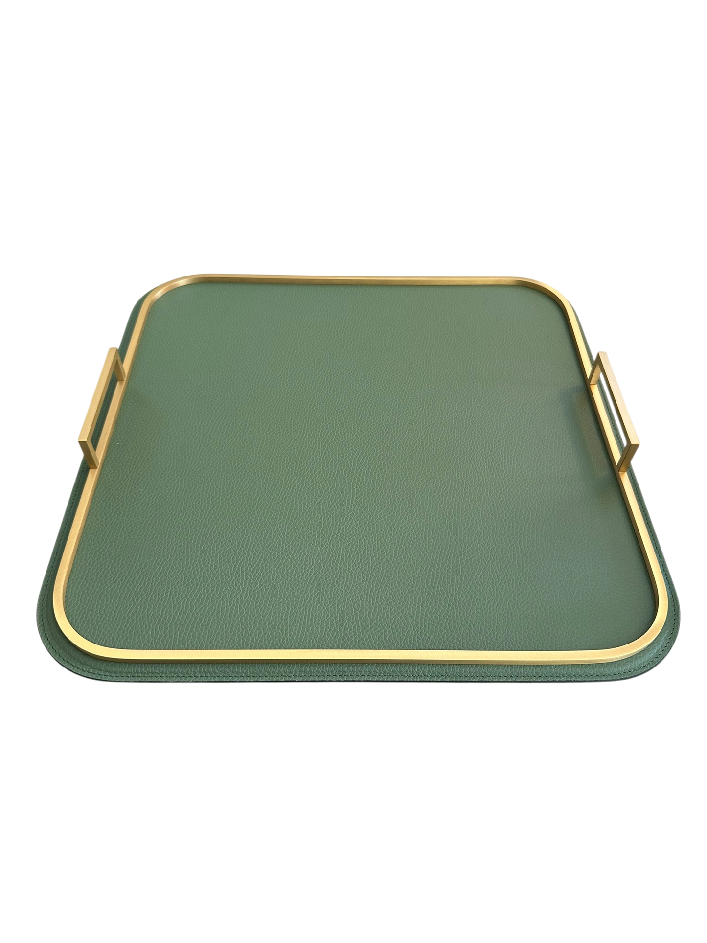 Medium Square Bellini Tray / Brass Handles