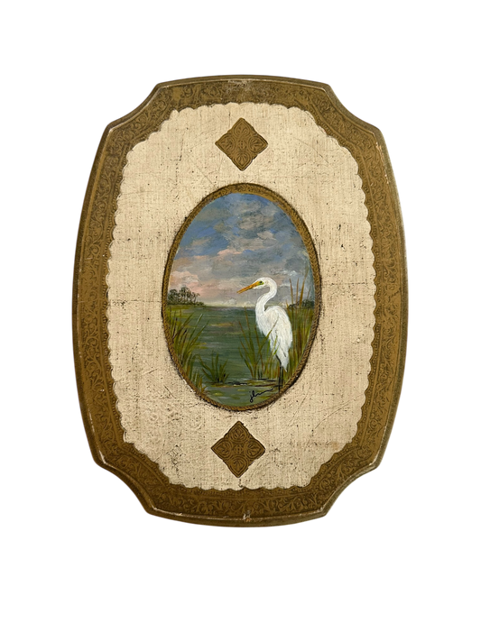 Jenn Leverett Art - Egret in Marsh