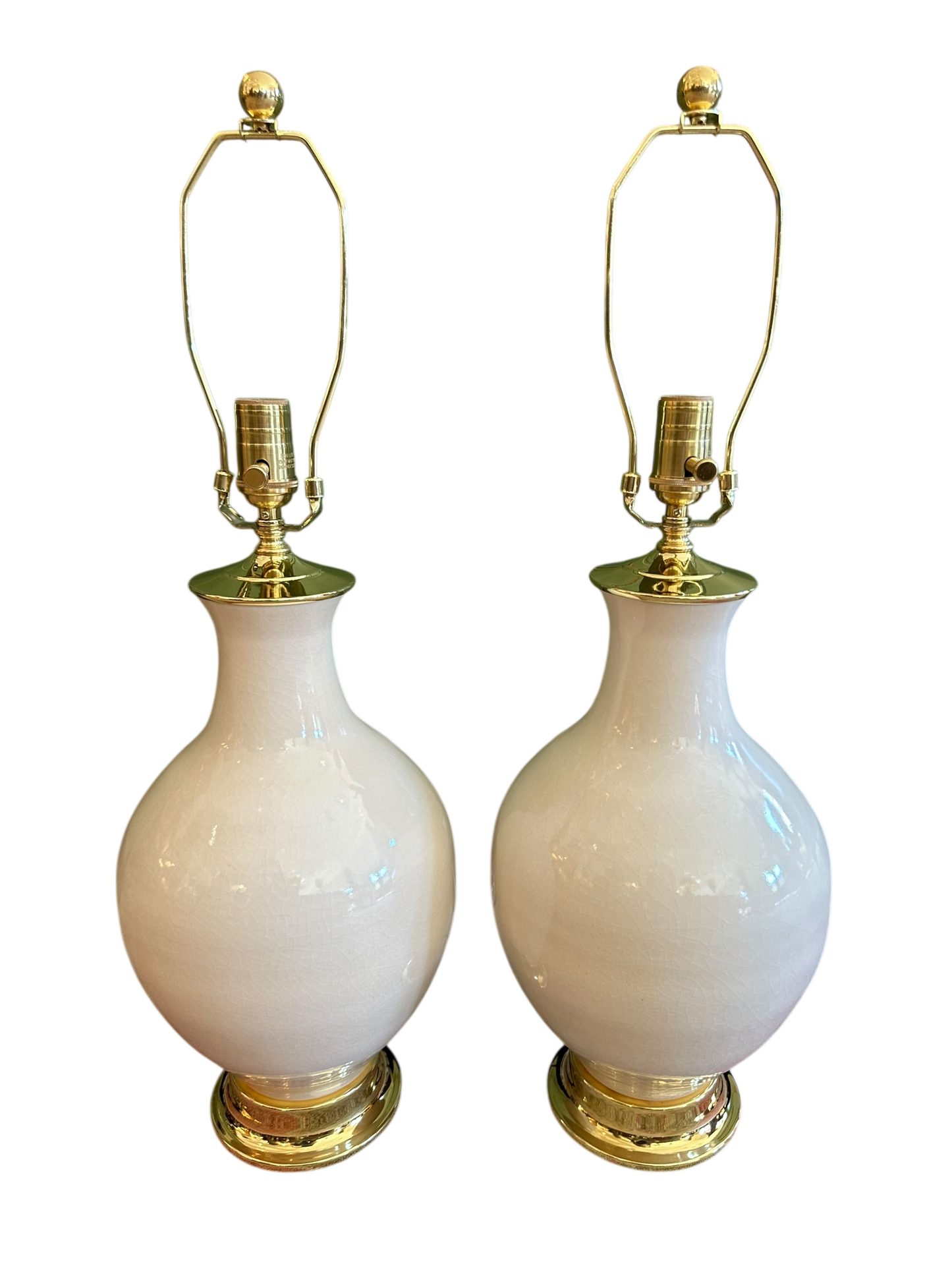 Athens Lamp - Ivory Crackle