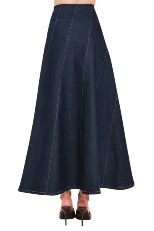 Denim Ankle Skirt