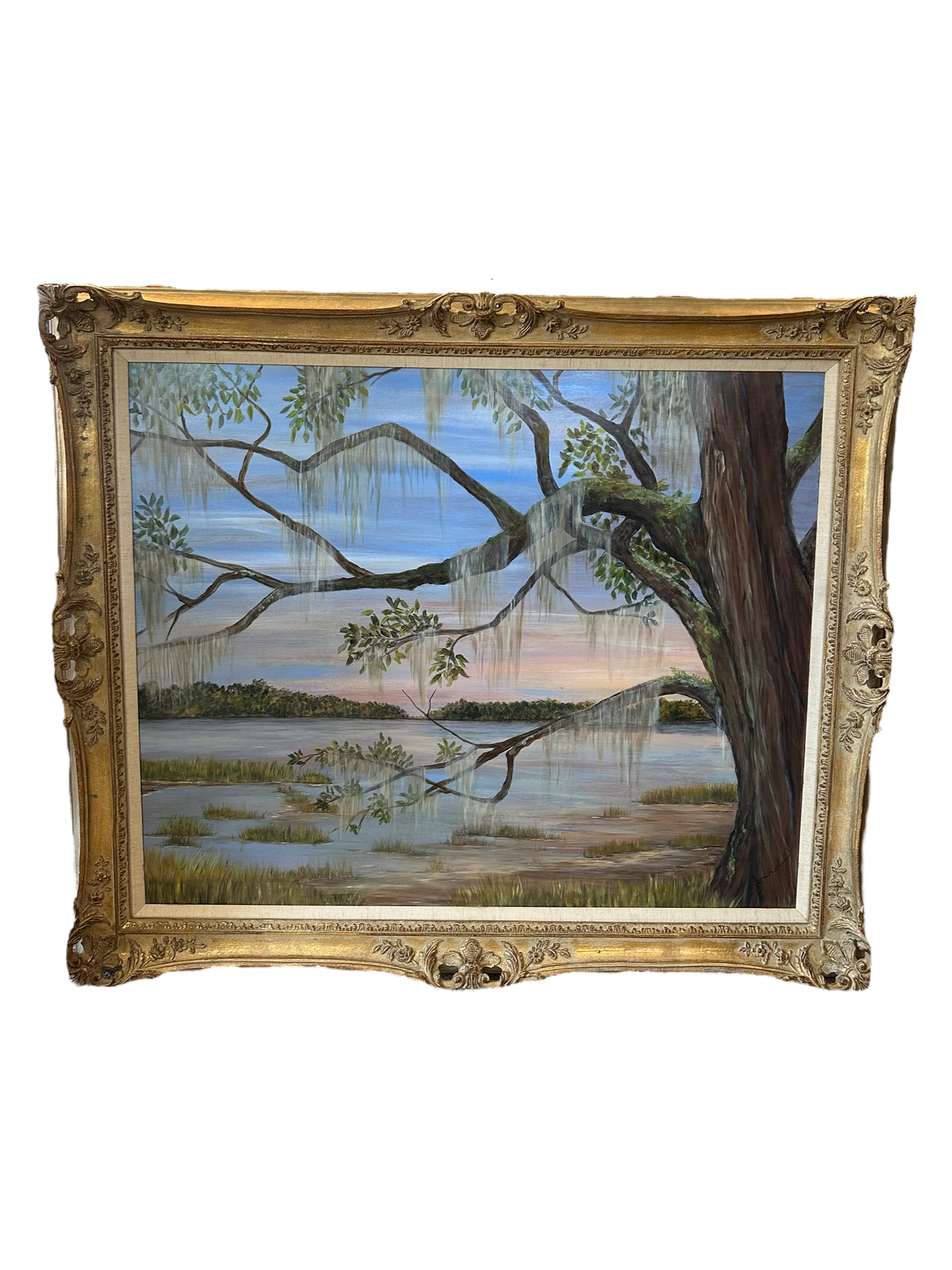 Jenn Leverett Art - 46” x 52” Framed Live Oak Landscape