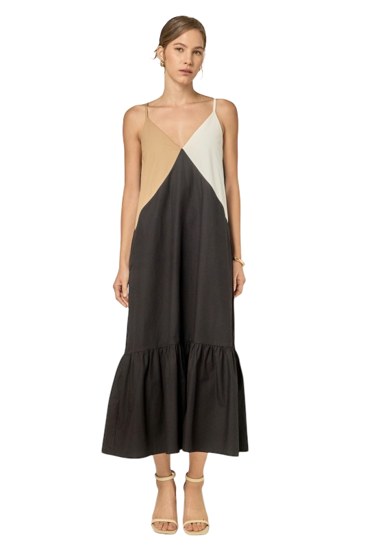 Color Block Maxi Dress