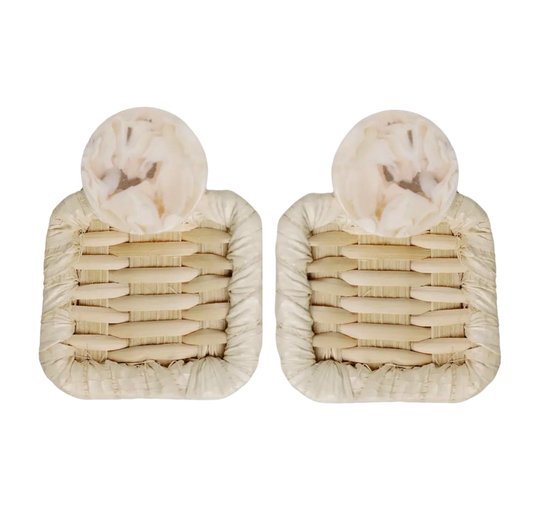 Square Rattan Earrings