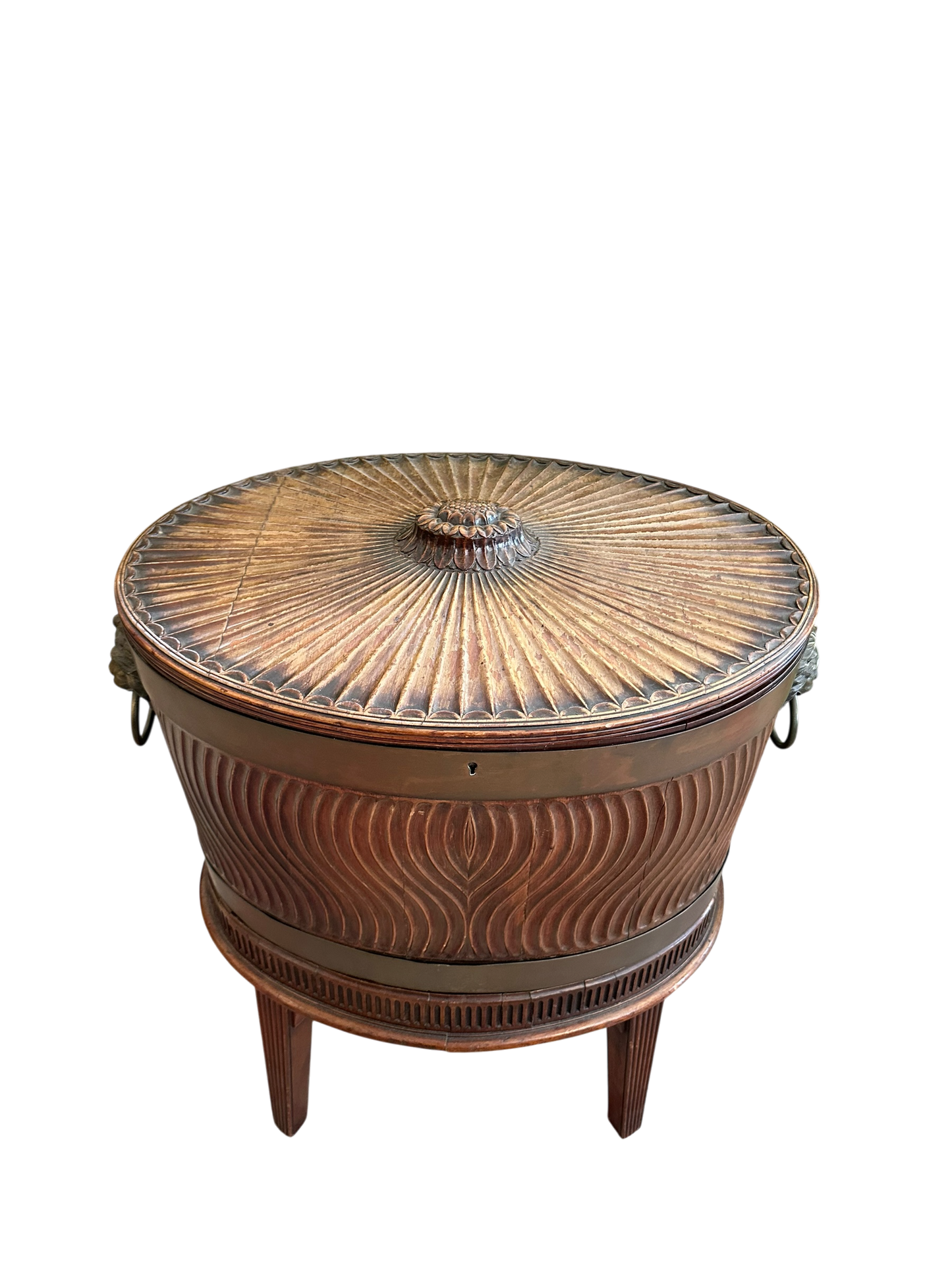 George III-Style Carved Walnut Cellarette