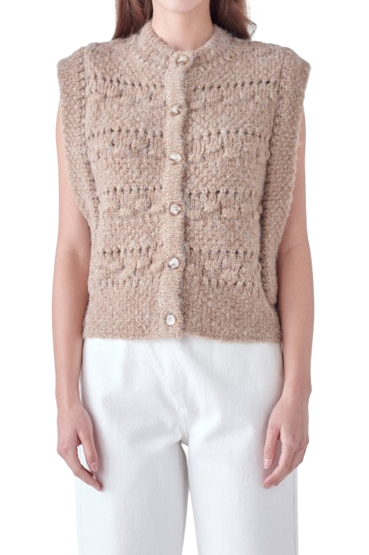 Chunky Textured Knit Vest