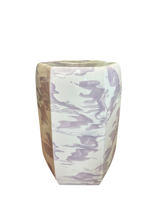 Hexagonal Geode Stool - Lilac