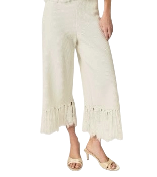 Fringe Detail Knit Pants