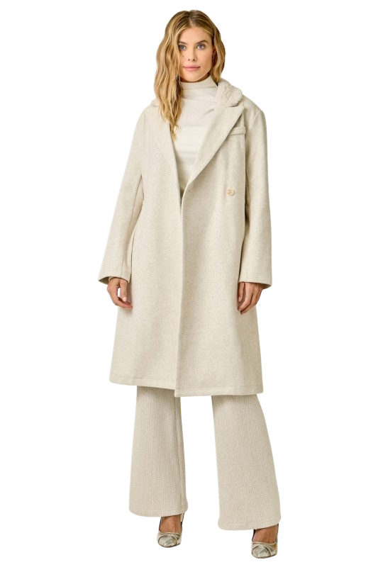 Fur Collar Long Coat