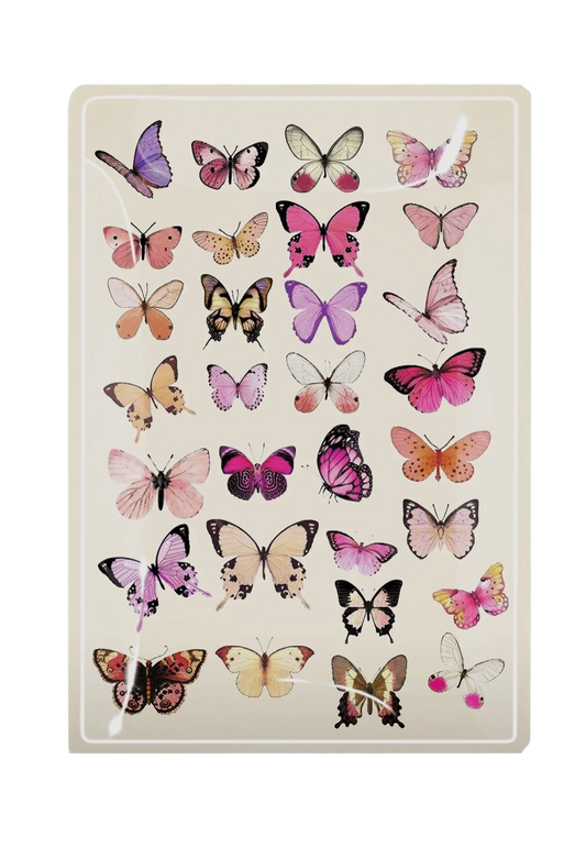 Pink Butterflies Decoupage Tray