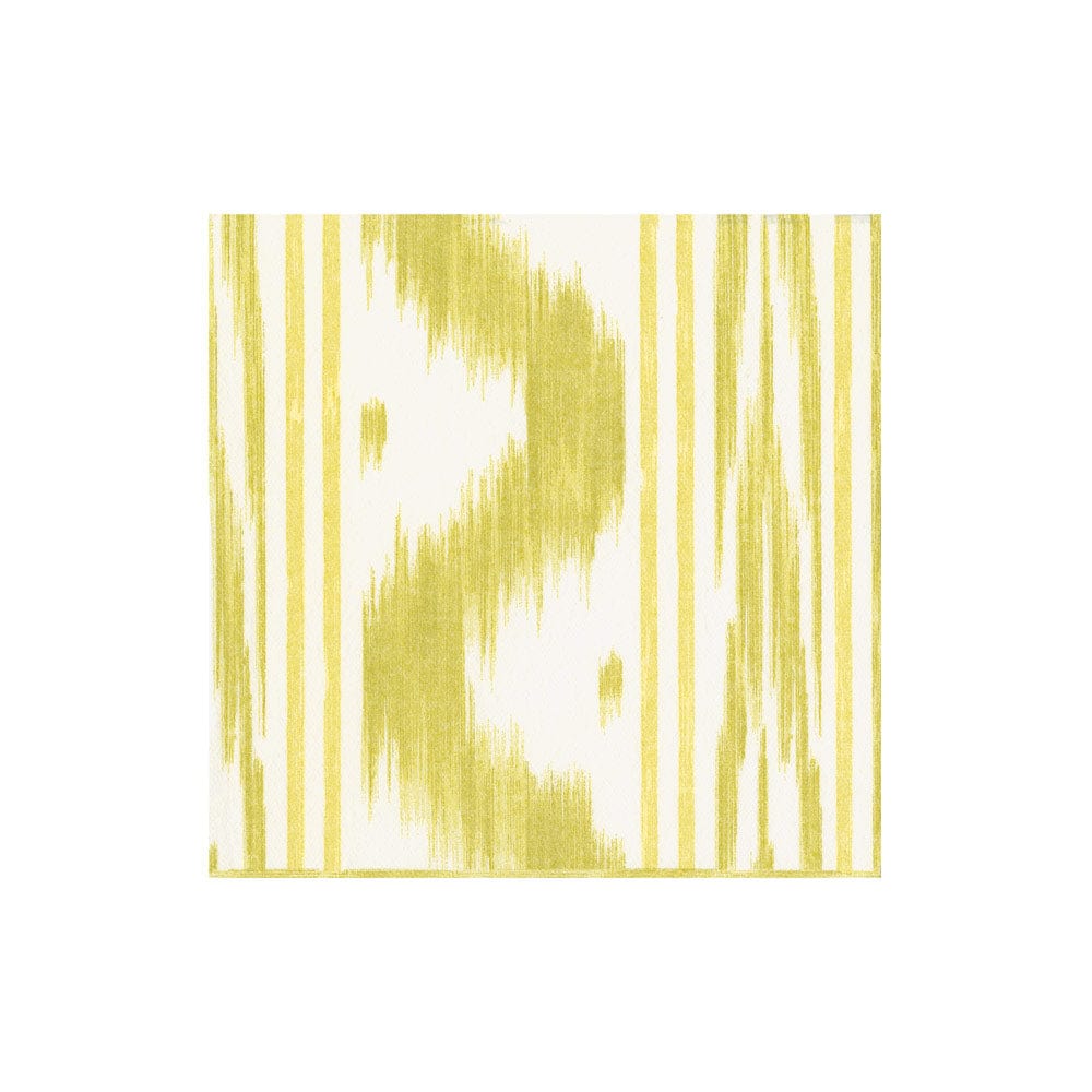 Toile De Nantes Yellow Cocktail Napkins - 15