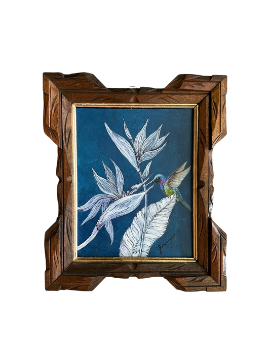 Jenn Leverett Art - Hummingbird & Birds of Paradise Reverse