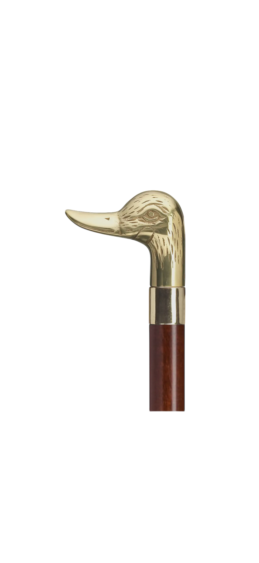 Solid Brass Cast Duck Head Cane