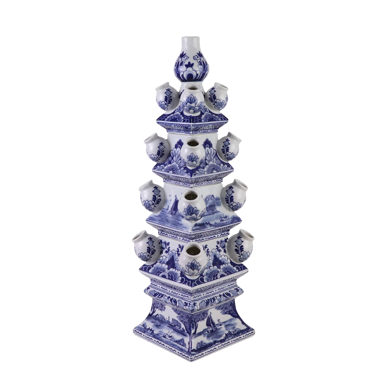 Blue & White Tulipiere Tower