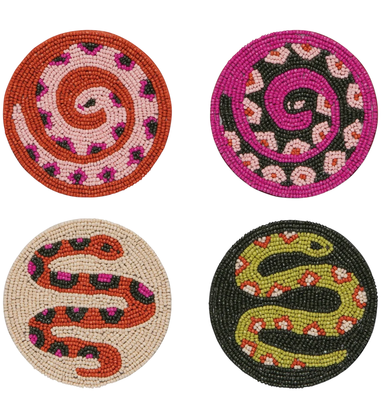 Gardenland Beaded Coasters Set of 4