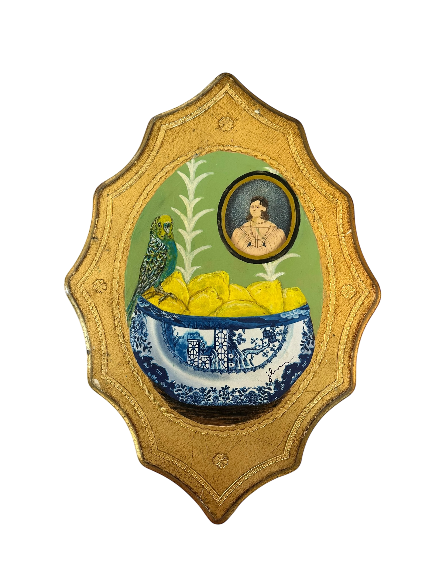 Jenn Leverett Art - Decoupage Still Life on Florentine II