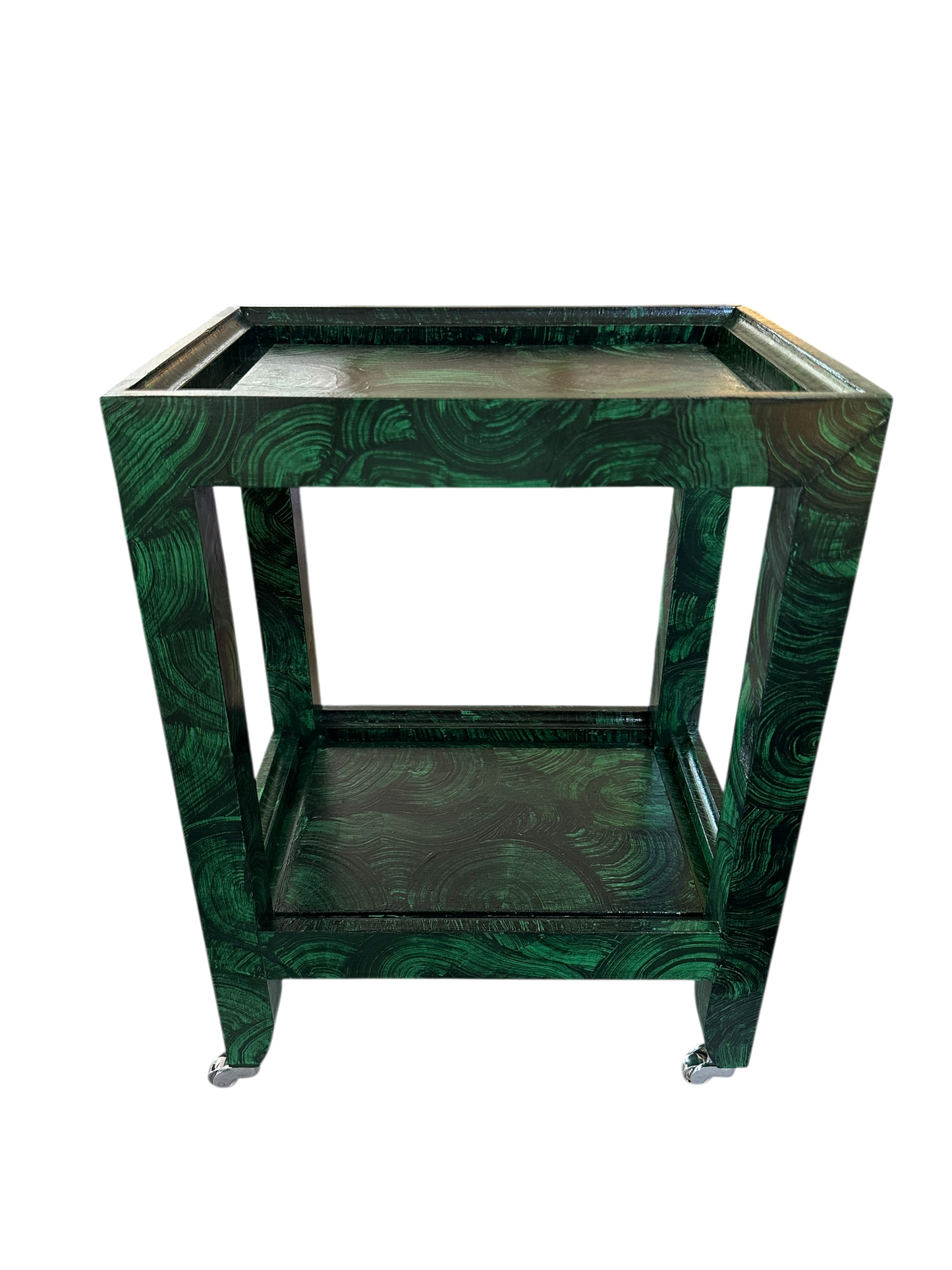 Bespoke Faux Malachite Telephone Table