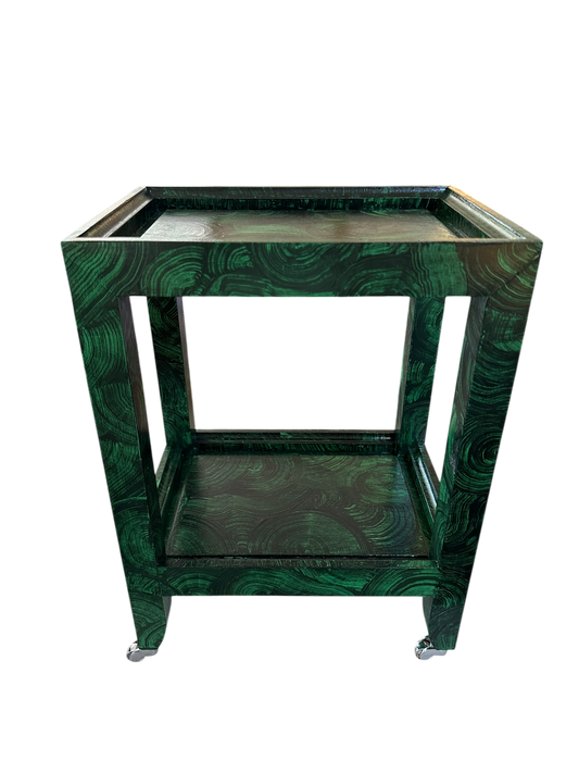 Bespoke Faux Malachite Telephone Table